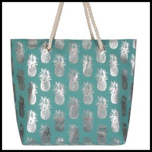 🆕Just In, Pineapple turquoise large tote